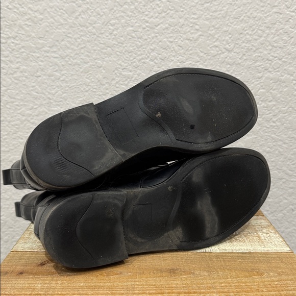 Loft Black Leather Combat Boots Size 10 - Picture 5 of 5